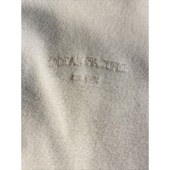 Ocean Pacific Menswear Fleece Jacket Mens Large Cream‎ - Picture 3 of 5